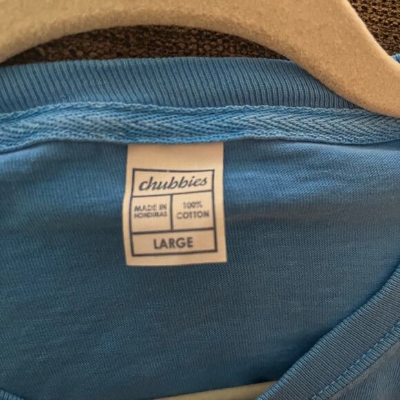 Chubbies Blue Cotton T-shirtș “The Weekend Has Begun” Mens Large Beachy - Picture 5 of 5